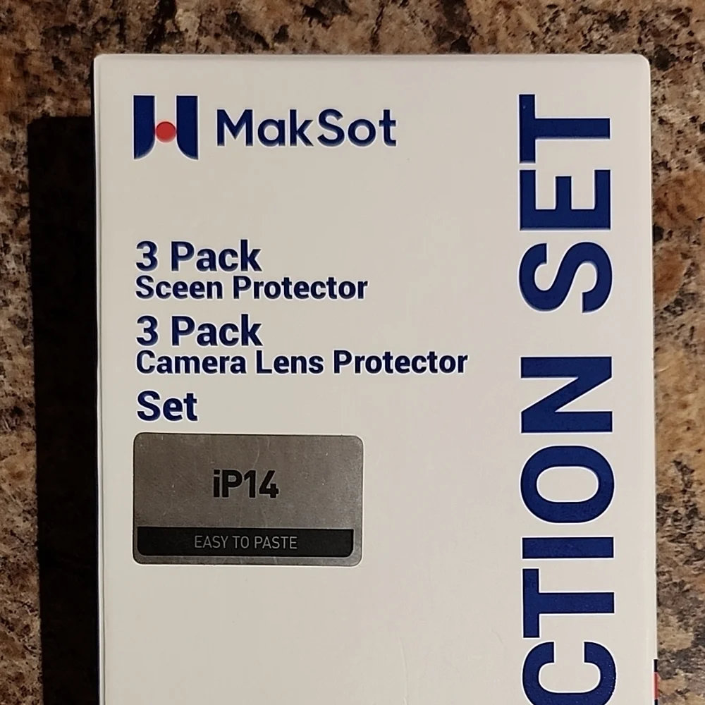 Screen and Camera Lens Protector Set for iP14 - White